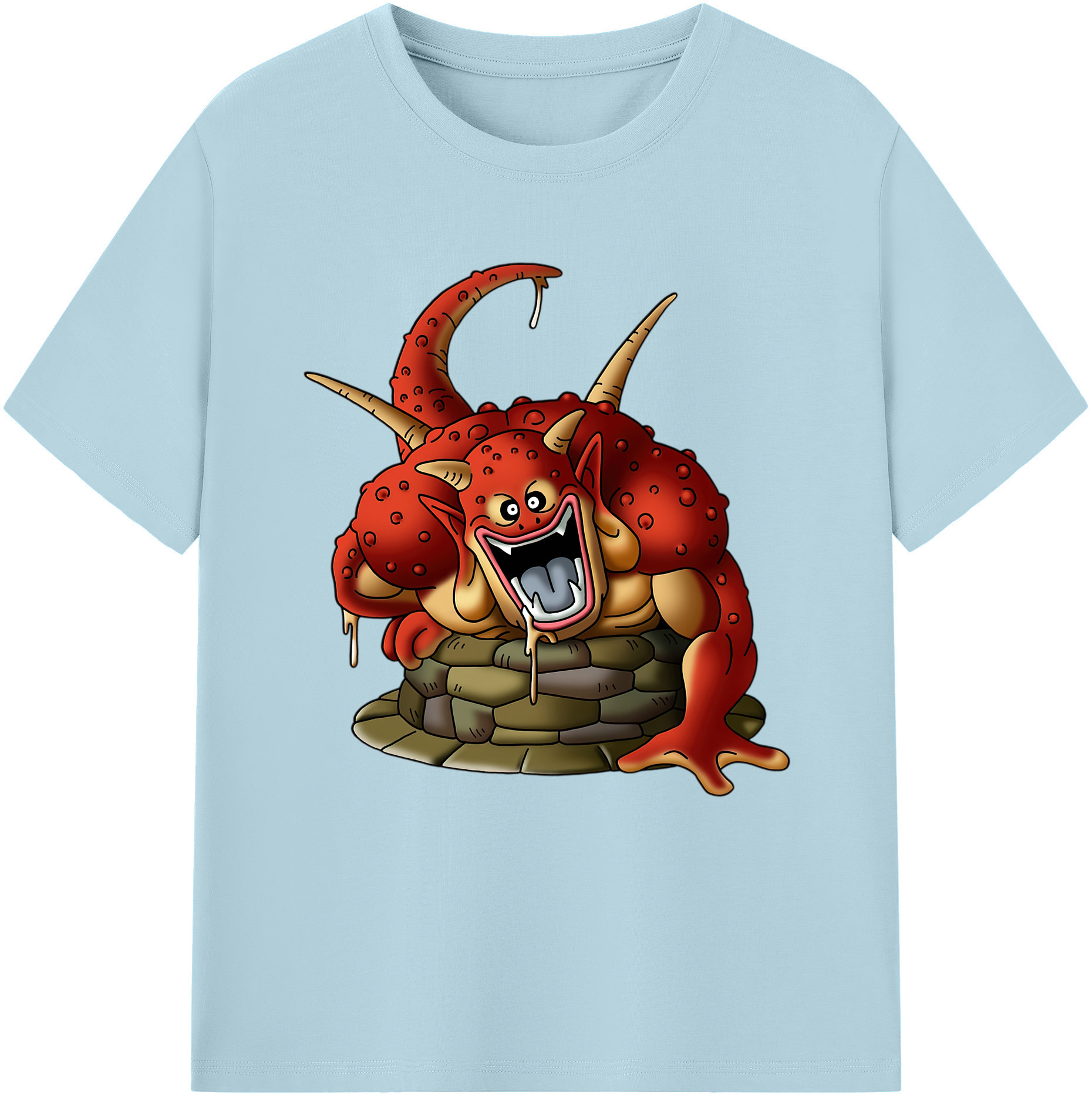 （画像用） ドラゴンクエスト Doragon Kuesuto Dragon Quest 綿100％半袖Tシャツ（フロントプリント）
